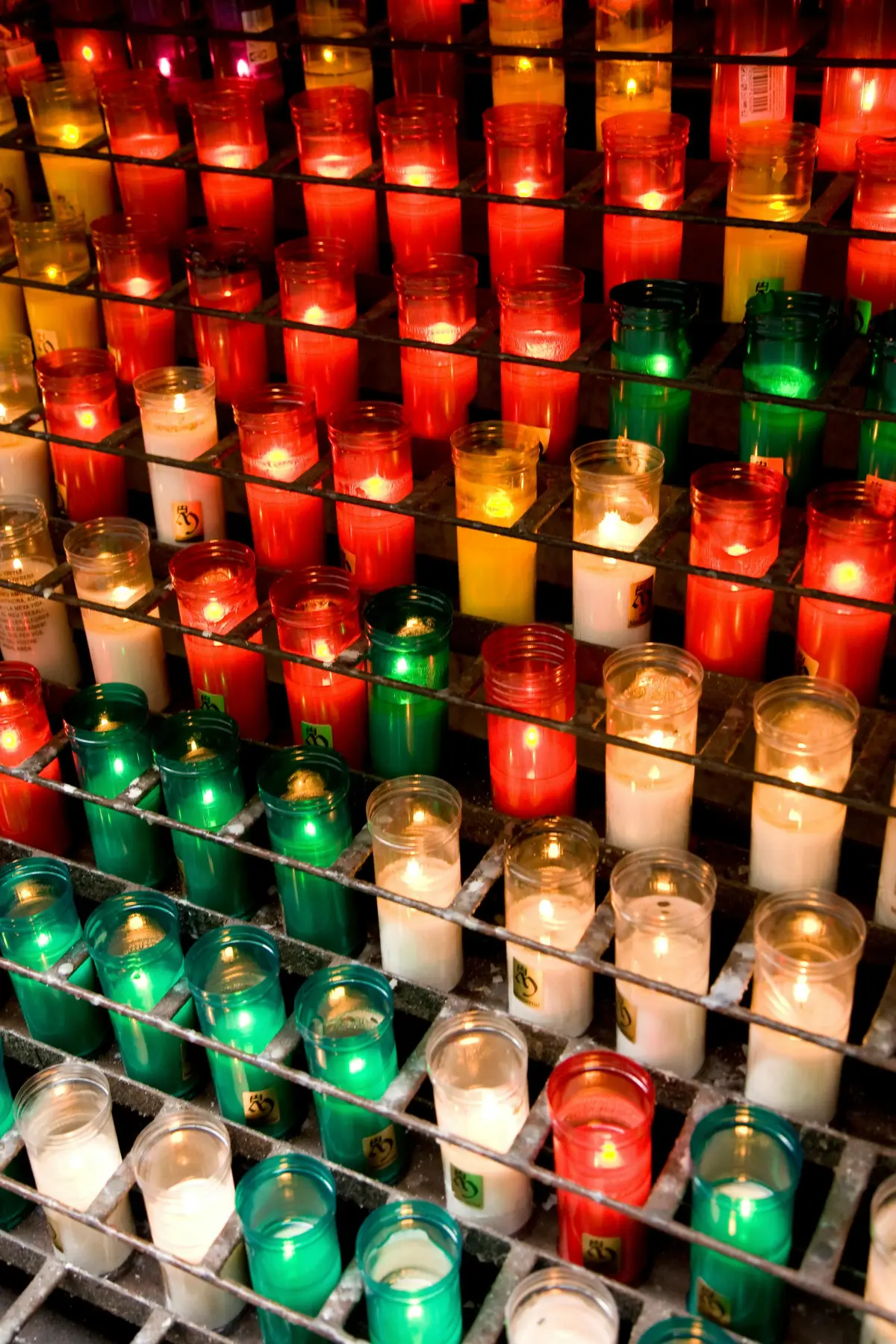 Função das cores de velas